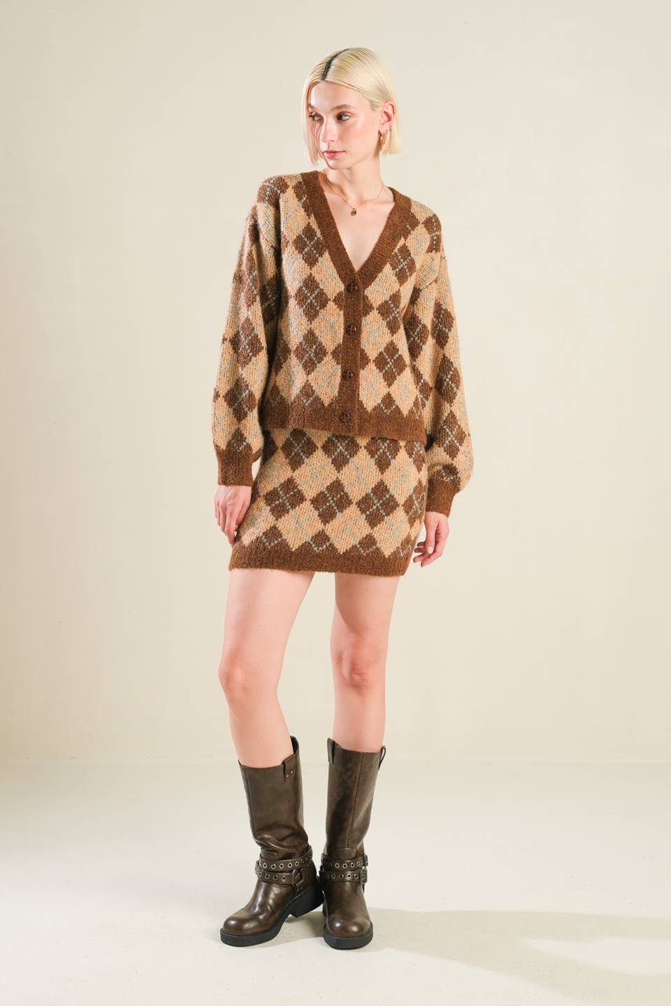 CHAMPAGNE COAST SWEATER MINI SKIRT Flying Tomato